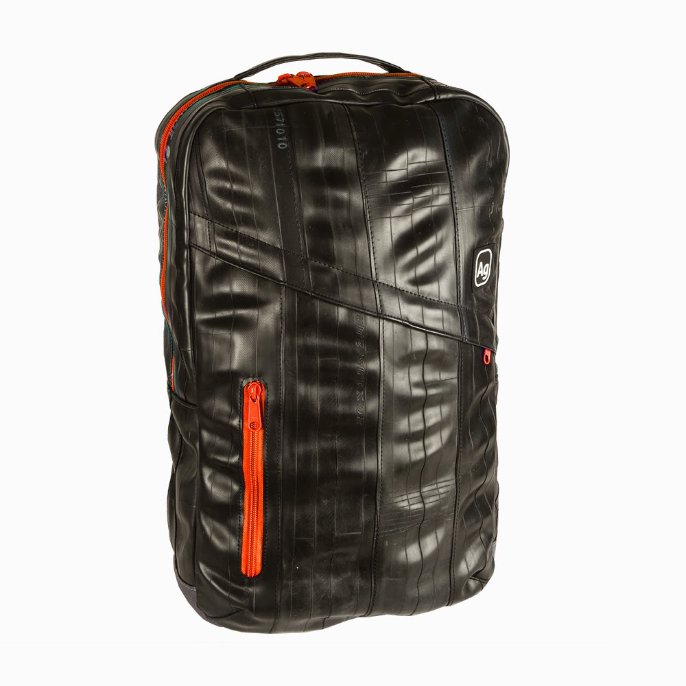 Alchemy Goods Recycled Brooklyn Backpack - Black/Orange